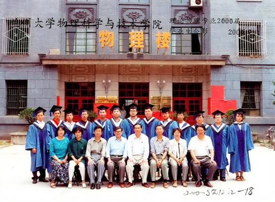 2000届金沙js1005线路理论物理专业毕业留影